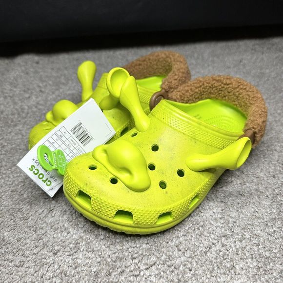 Classic Dreamworks Shrek Clog J3 Juniors Kid's Crocs Lime Punch 209378-3TX,NWT - Picture 9 of 10